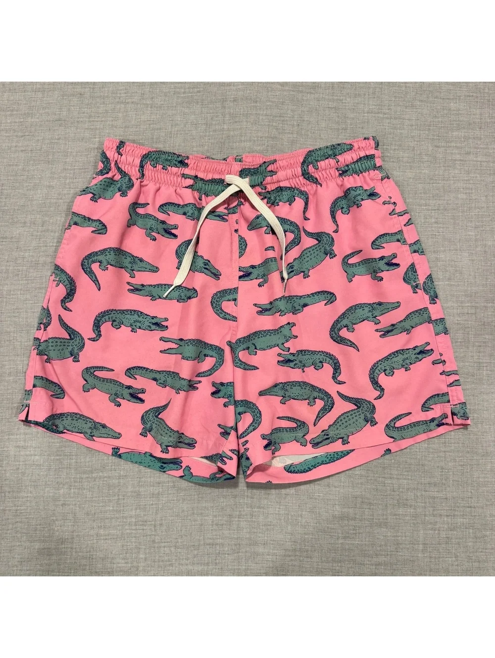 Chubbies pink alligator print swim trunks